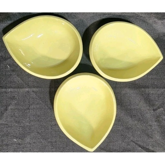 Charter Club Other - Hotel Charter Club Spa Yellow Teardrop Serving Bowls Set of 3 Made‎ In Italy